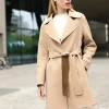 Beige cashmere coat