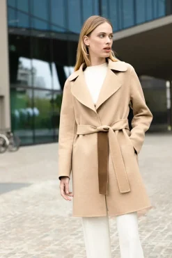 Beige cashmere coat