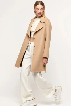 Beige cashmere coat