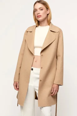Beige cashmere coat