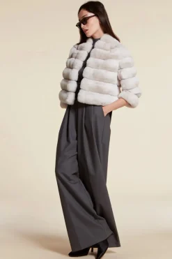 Beige chinchilla jacket