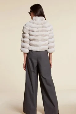 Beige chinchilla jacket