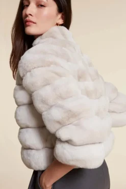 Beige chinchilla jacket