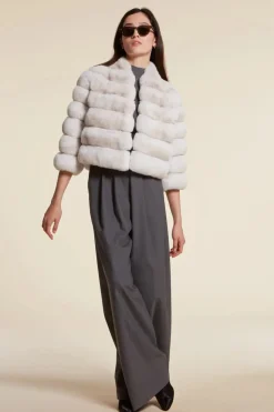 Beige chinchilla jacket
