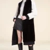Black and white mink coat