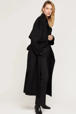 Black cashmere coat