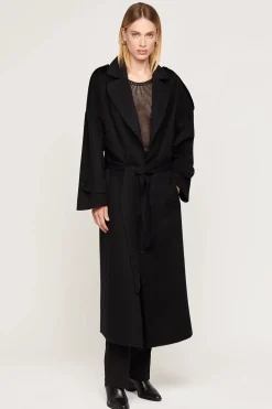 Black cashmere coat