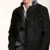 Black fur coat mens