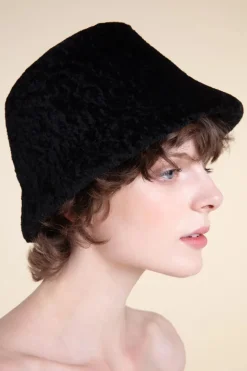 Black fur hat