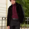 Black fur men jacket