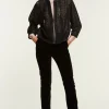 Black leather jacket perforated