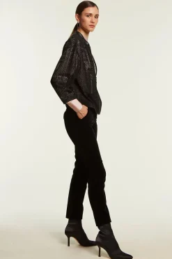 Black leather jacket perforated