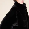 Black mink cape