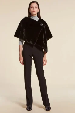 Black mink stole