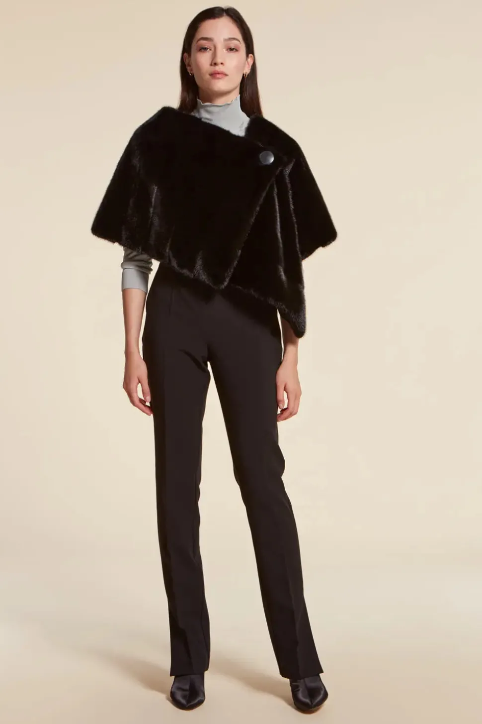 Black mink stole