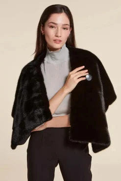 Black mink stole