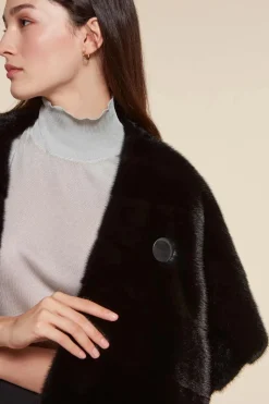 Black mink stole