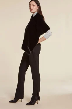 Black mink stole