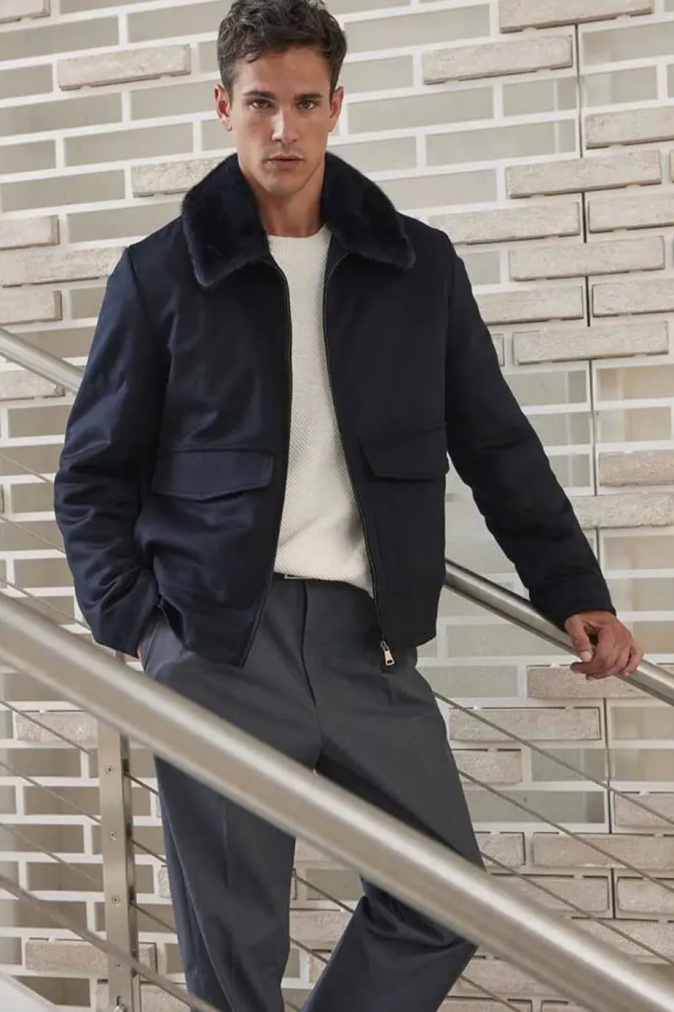 Blue cashmere jacket
