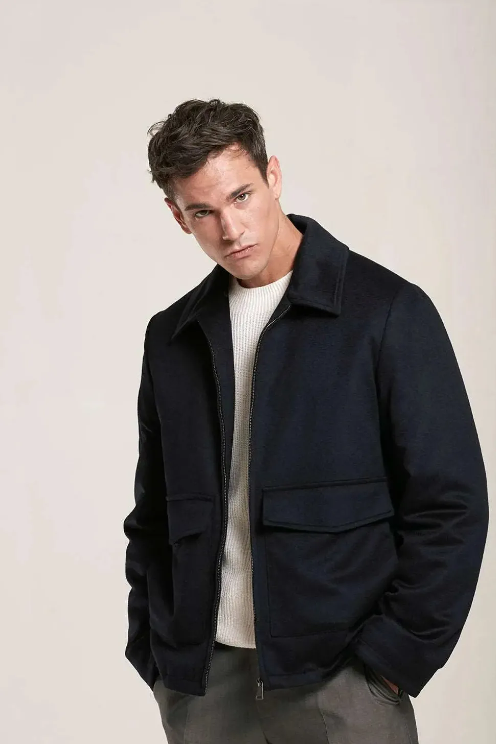 Blue cashmere jacket