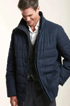 Blue jacket with fur
