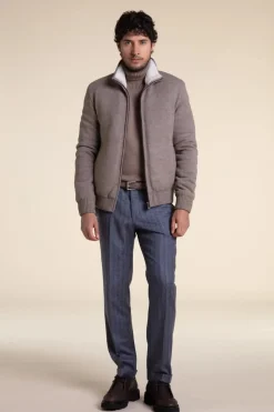 Bomber with fur collar