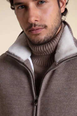 Bomber with fur collar