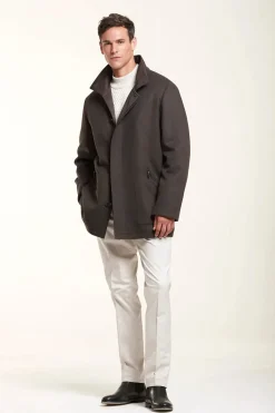 Brown coat with mink