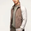 Brown suede jacket men
