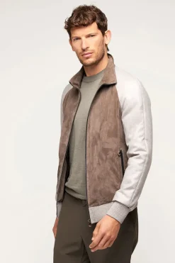 Brown suede jacket men
