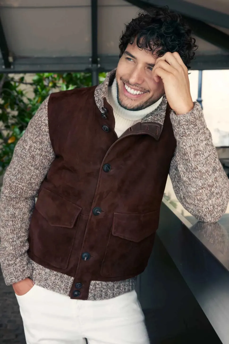 Brown suede jacket mens