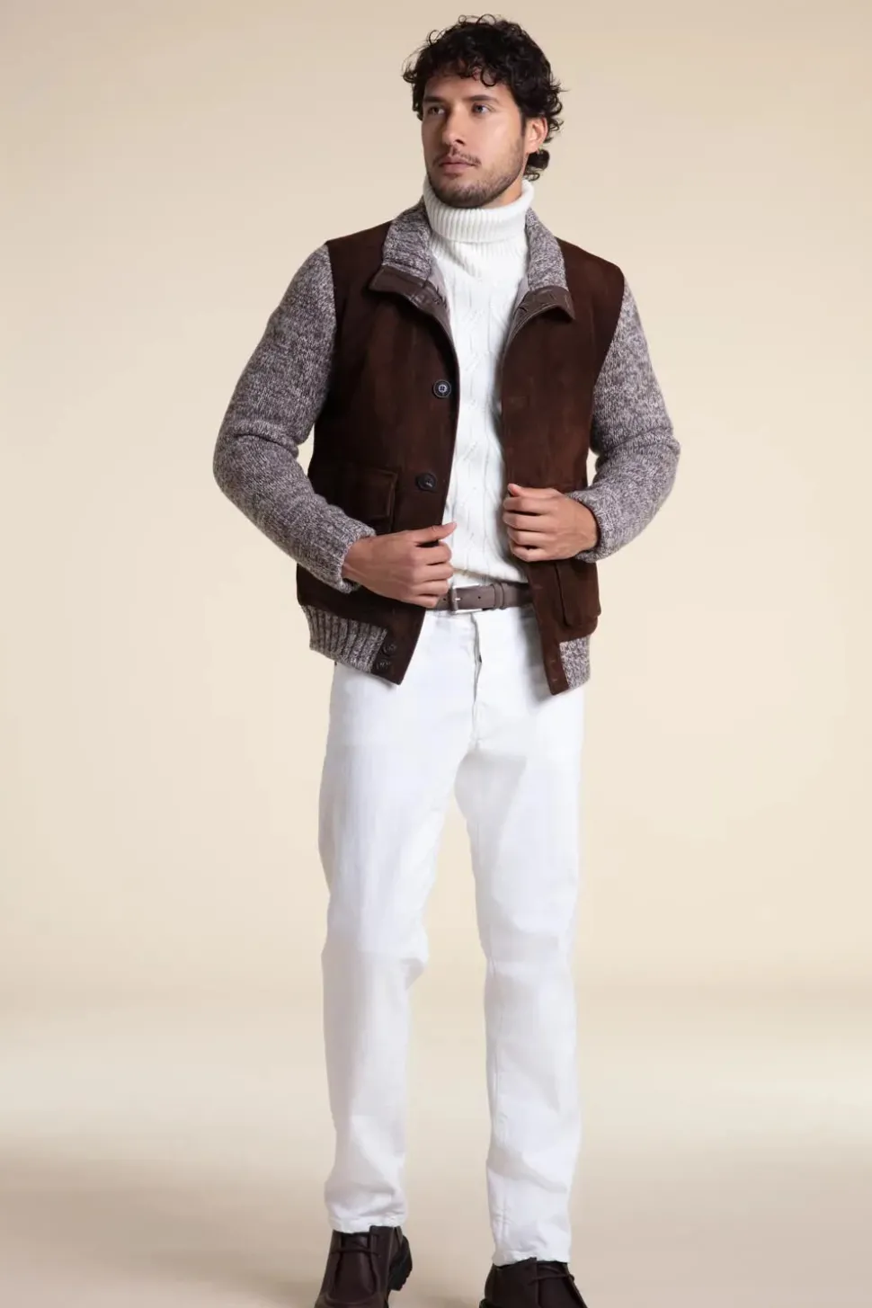 Brown suede jacket mens