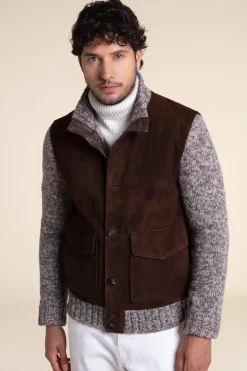 Brown suede jacket mens
