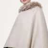 Cape with fox trim