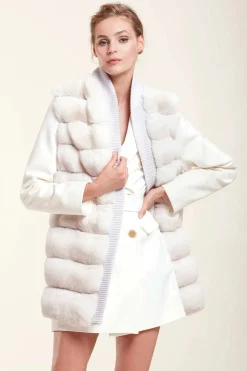 Cashmere coat and chinchilla fur