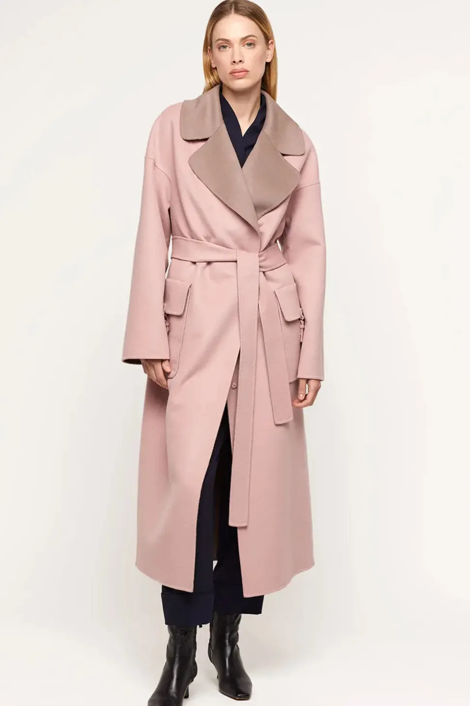 Cashmere coat double faced