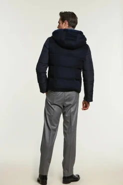 Down jacket with fur hood mens