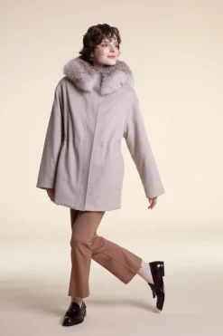 Fox fur hood parka