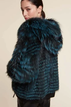 Fox fur jacket womens