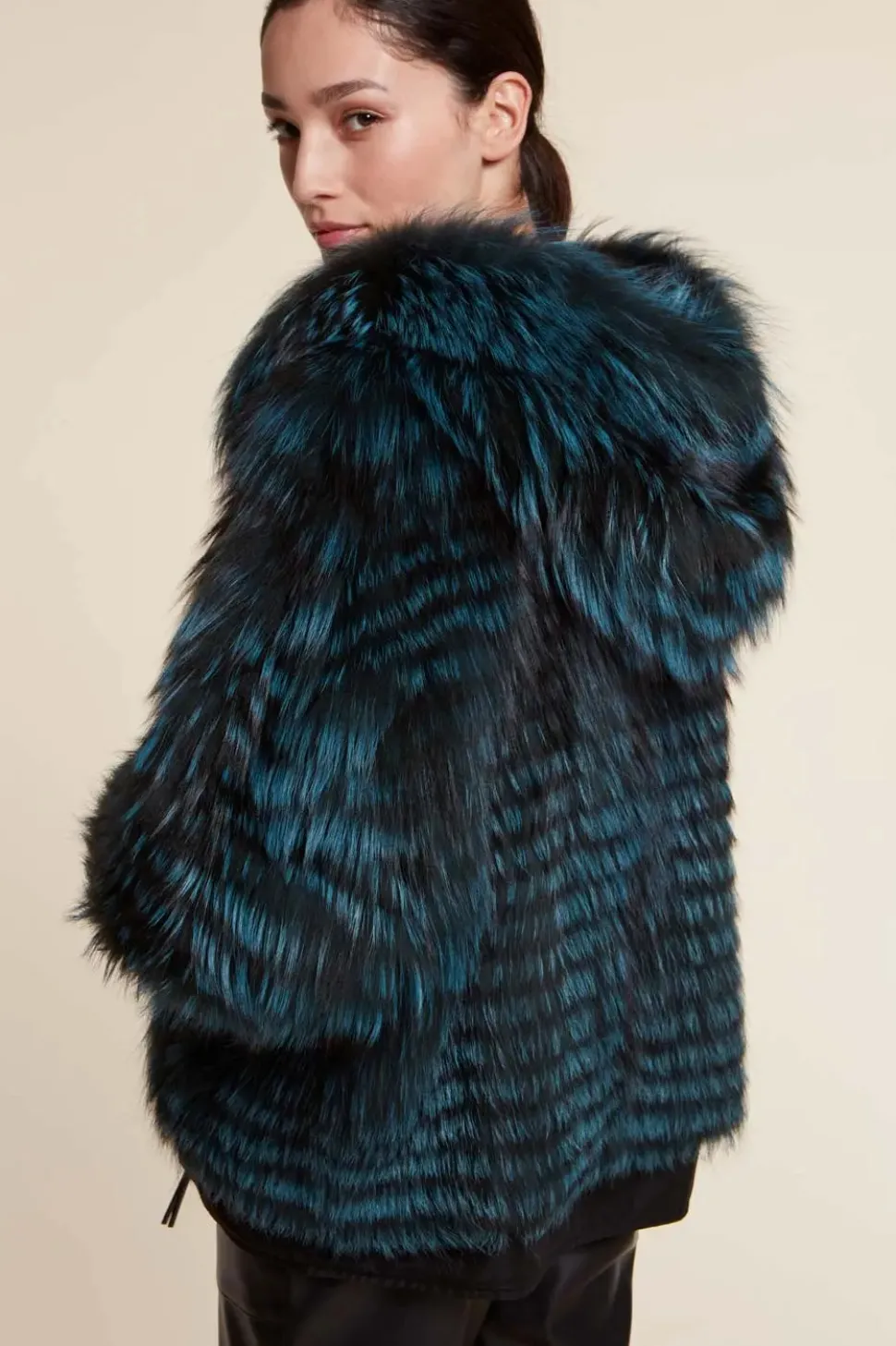 Fox fur jacket womens