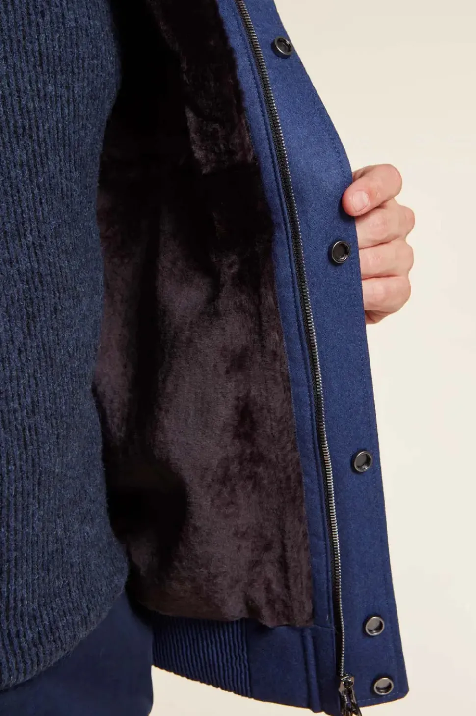 Fur lined bomber jacket mens