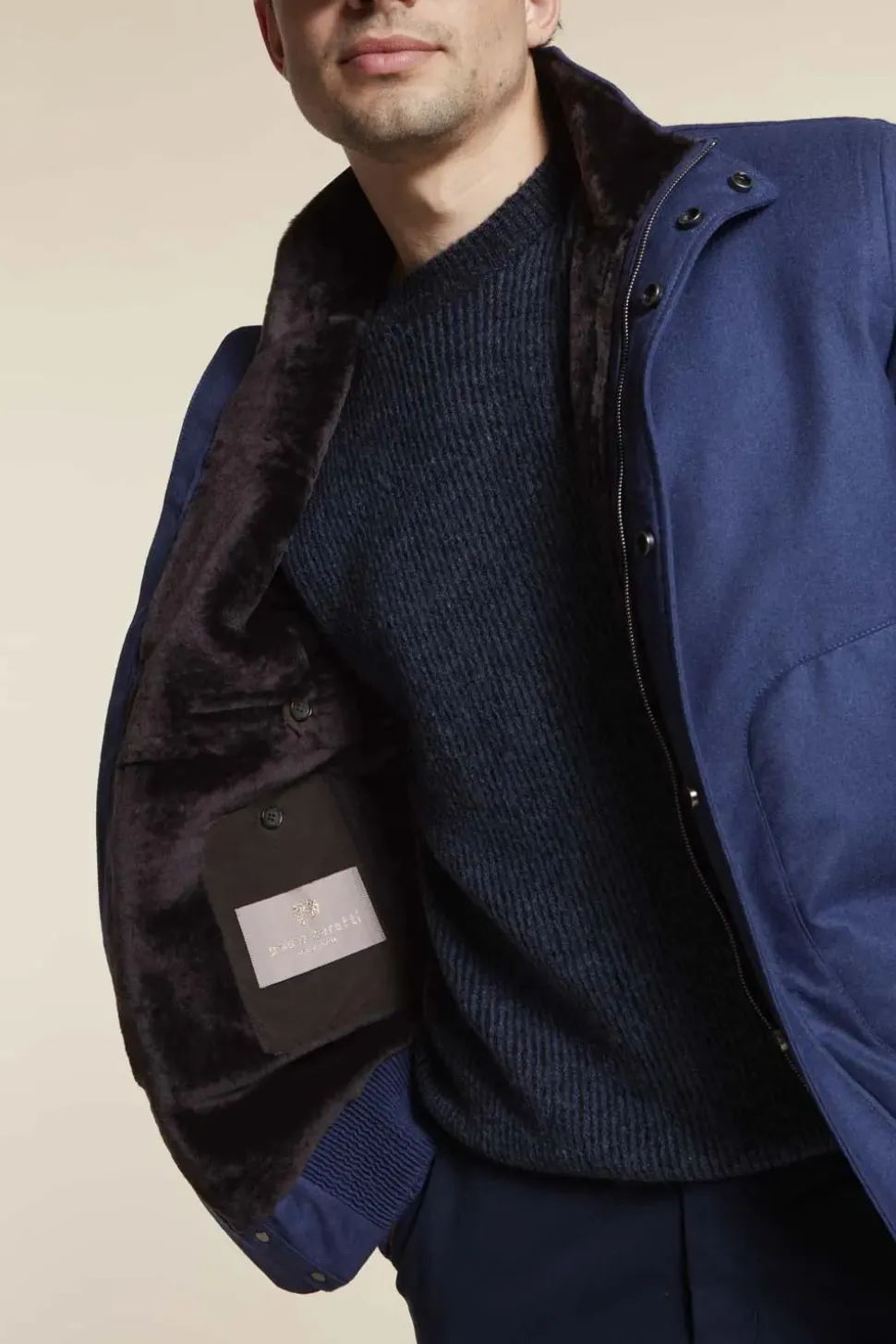 Fur lined bomber jacket mens