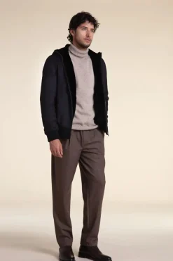 Fur lined hooded jacket