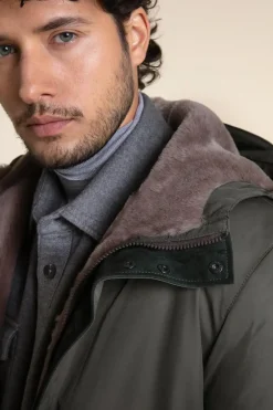 Fur lined parka mens