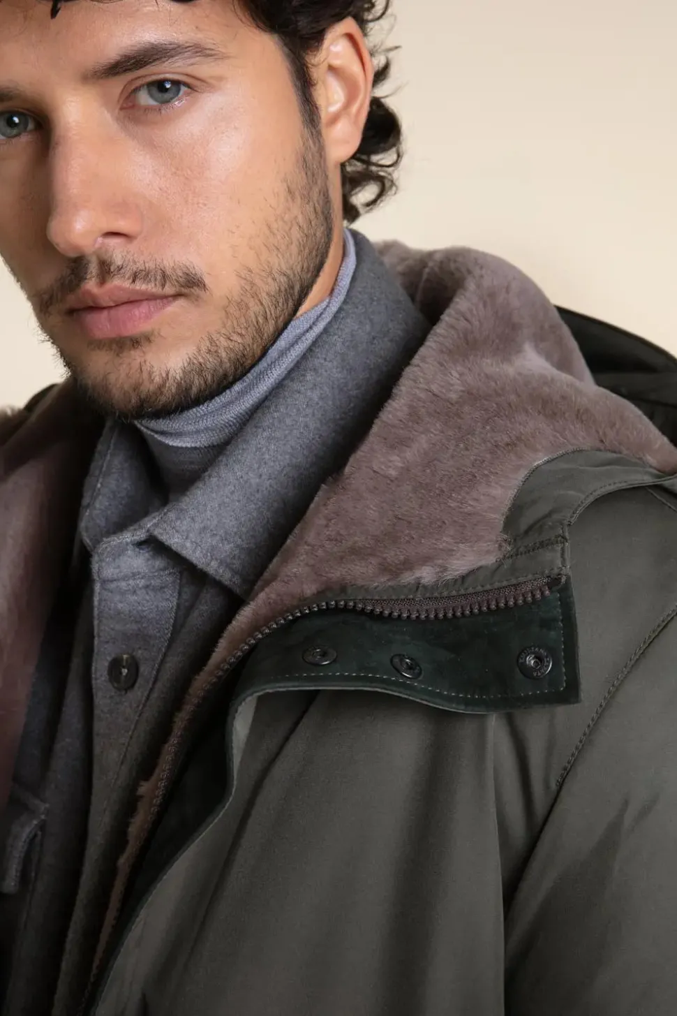 Fur lined parka mens