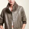Green leather jacket