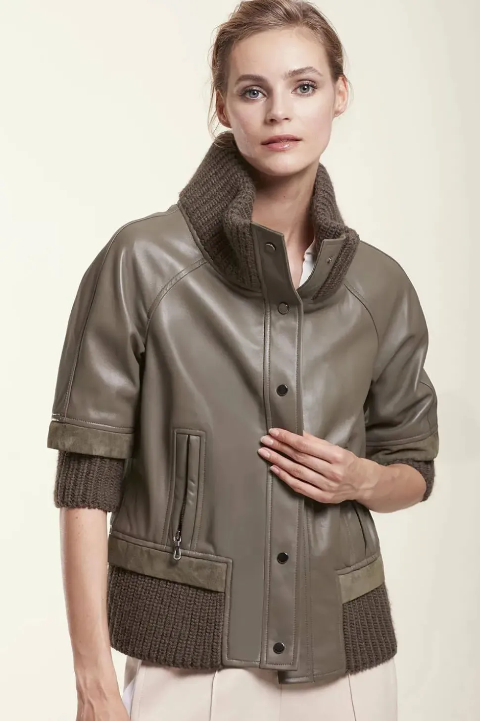 Green leather jacket
