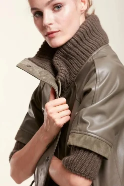 Green leather jacket