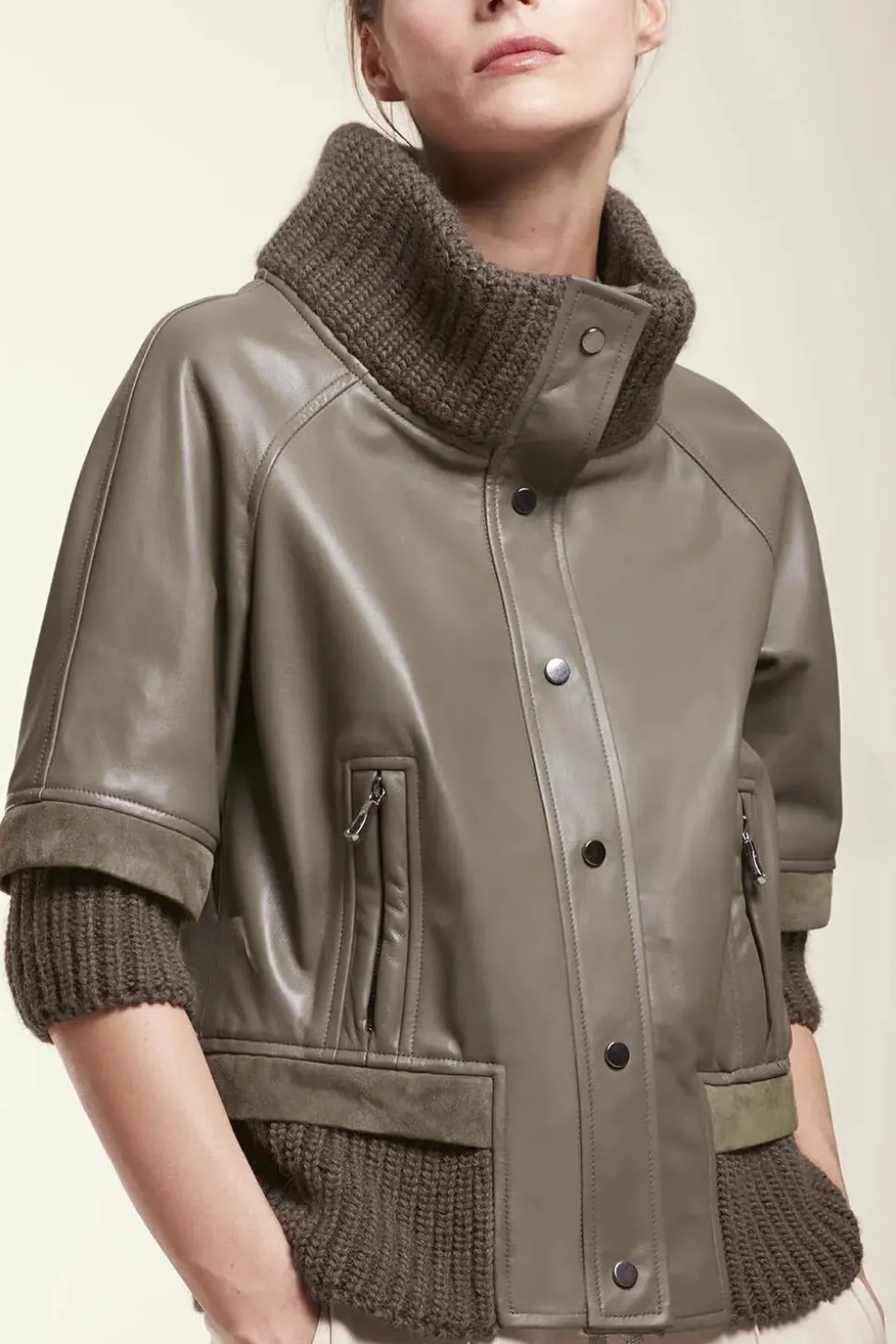 Green leather jacket