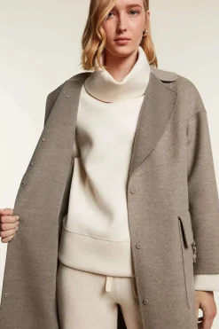 Grey cashmere coat
